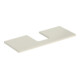 Geberit Plan vasque One 120x3x47 cm, sable-gris/l hg, découpe avec-1