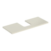 Geberit Plan vasque One 120x3x47 cm, sable-gris/l hg, découpe avec