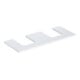 Geberit Plan vasque One 120x3x47cm, blanc/laminé brillant, 2 découpes-1