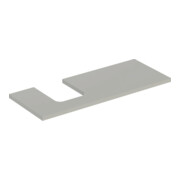 Geberit Plan vasque One 120x3x47cm, greige/laqué, m, AS gauche