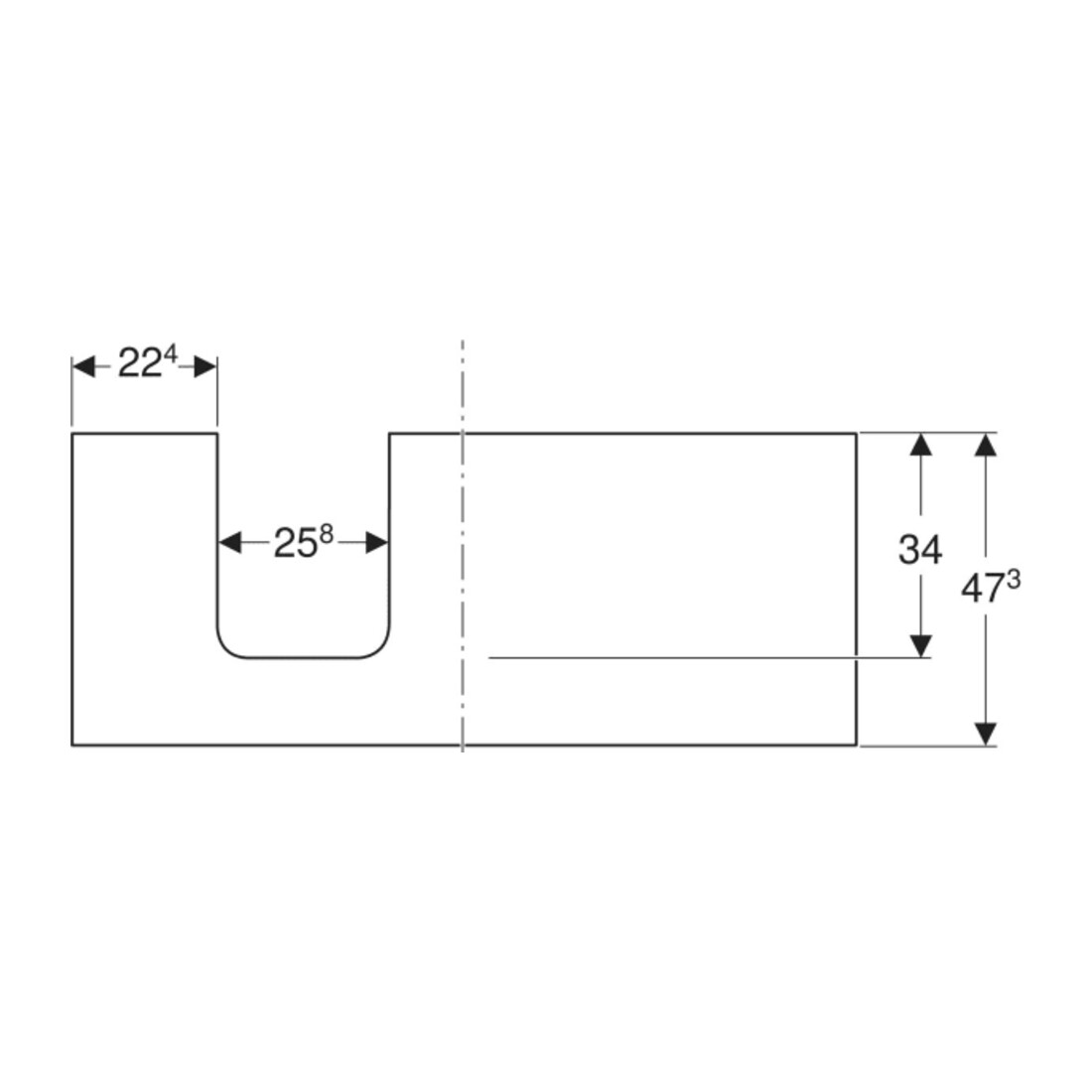 Geberit Plan vasque One 120x3x47cm, greige/laqué, m, AS gauche