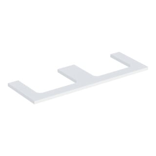 Geberit Plan vasque One 135x3x47 cm, blanc/laqué, double découpe