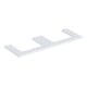Geberit Plan vasque One 135x3x47 cm, blanc/laqué, double découpe-1