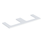 Geberit Plan vasque One 135x3x47 cm, blanc/laqué, double découpe