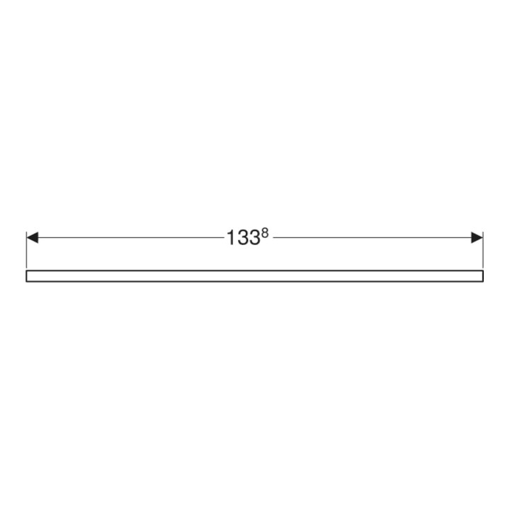 Geberit Plan vasque One 135x3x47 cm, blanc/laqué, double découpe