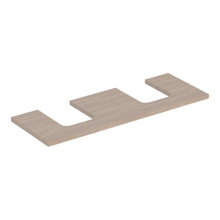 Geberit Plan vasque One 135x3x47 cm, chêne/bois mélaminé, AS double