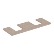 Geberit Plan vasque One 135x3x47 cm, chêne/bois mélaminé, AS double