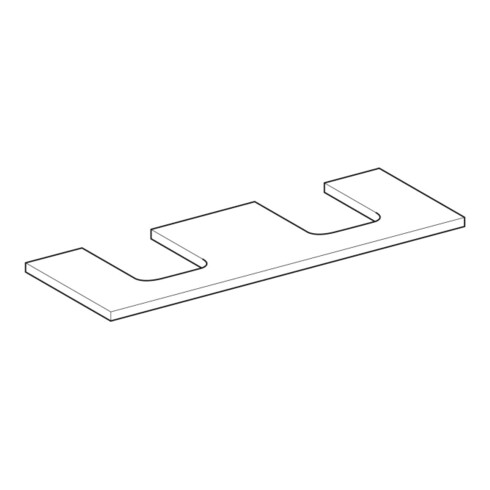 Geberit Plan vasque One 135x3x47 cm, chêne/bois mélaminé, AS double