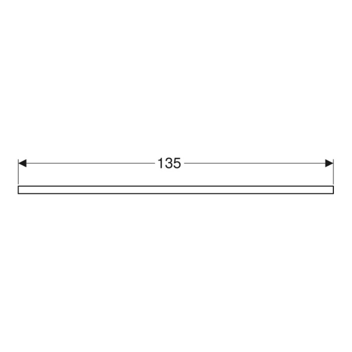 Geberit Plan vasque One 135x3x47 cm, chêne/bois mélaminé, AS double