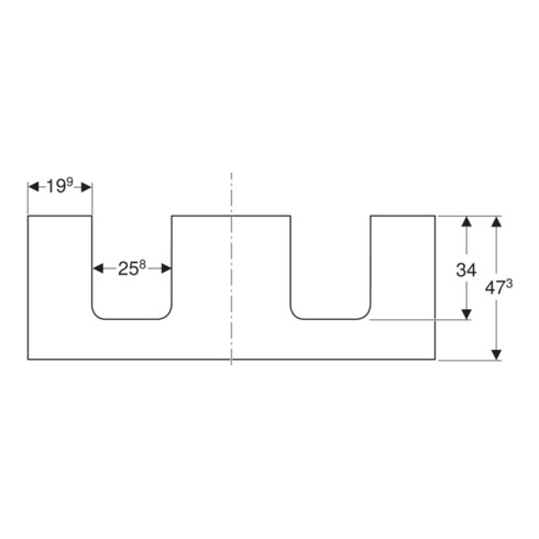 Geberit Plan vasque One 135x3x47 cm, chêne/bois mélaminé, AS double