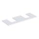 Geberit Plan vasque One 135x3x47cm, blanc laqué, découpe double-1