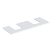 Geberit Plan vasque One 135x3x47cm, blanc laqué, découpe double