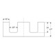 Geberit Plan vasque One 135x3x47cm, blanc laqué, découpe double