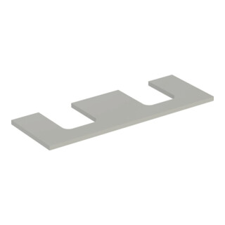 Geberit Plan vasque One 135x3x47cm, greige/laqué m, AS double