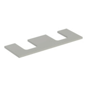 Geberit Plan vasque One 135x3x47cm, greige/laqué m, AS double