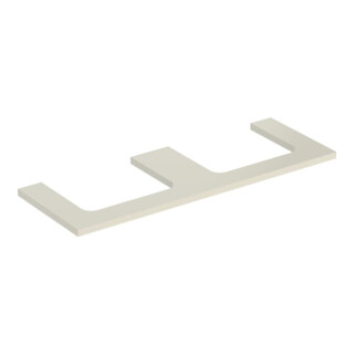 Geberit Plan vasque One 135x3x47cm, sable-gris/l hg, AS double