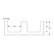 Geberit Plan vasque One 135x3x47cm, sable-gris/l hg, AS double