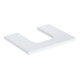 Geberit Plan vasque One 60x3x47 cm, blanc laqué brillant, avec découpe-1