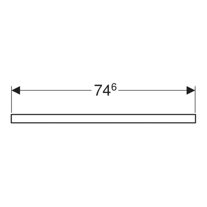 Geberit Plan vasque One 75x3x47 cm, greige/laqué m, AS mit.