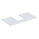 Geberit Plan vasque One 75x3x47cm, blanc/laqué, découpe centrale-1