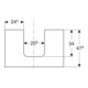 Geberit Plan vasque One 75x3x47cm, blanc/laqué, découpe centrale-4