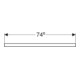 Geberit Plan vasque One 75x3x47cm, blanc/laqué, découpe centrale