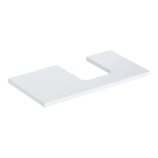 Geberit Plan Vasque One 90x3x47 cm, blanc laqué brillant, découpe droite