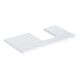 Geberit Plan Vasque One 90x3x47 cm, blanc laqué brillant, découpe droite-1