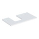 Geberit Plan vasque One 90x3x47 cm, blanc laqué, découpe à gauche-1