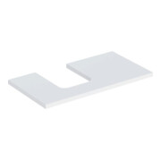 Geberit Plan vasque One 90x3x47 cm, blanc laqué, découpe à gauche