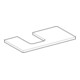 Geberit Plan vasque One 90x3x47 cm, blanc laqué, découpe à gauche-2
