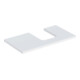 Geberit Plan vasque One 90x3x47 cm, blanc laqué, découpe droite-1