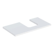 Geberit Plan vasque One 90x3x47 cm, blanc laqué, découpe droite