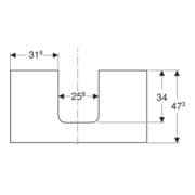 Geberit Plan vasque One 90x3x47 cm, N ép./bois mélaminé, avec AS-4