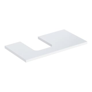 Geberit Plan Vasque One 90x3x47cm, blanc laqué brillant, découpe gauche