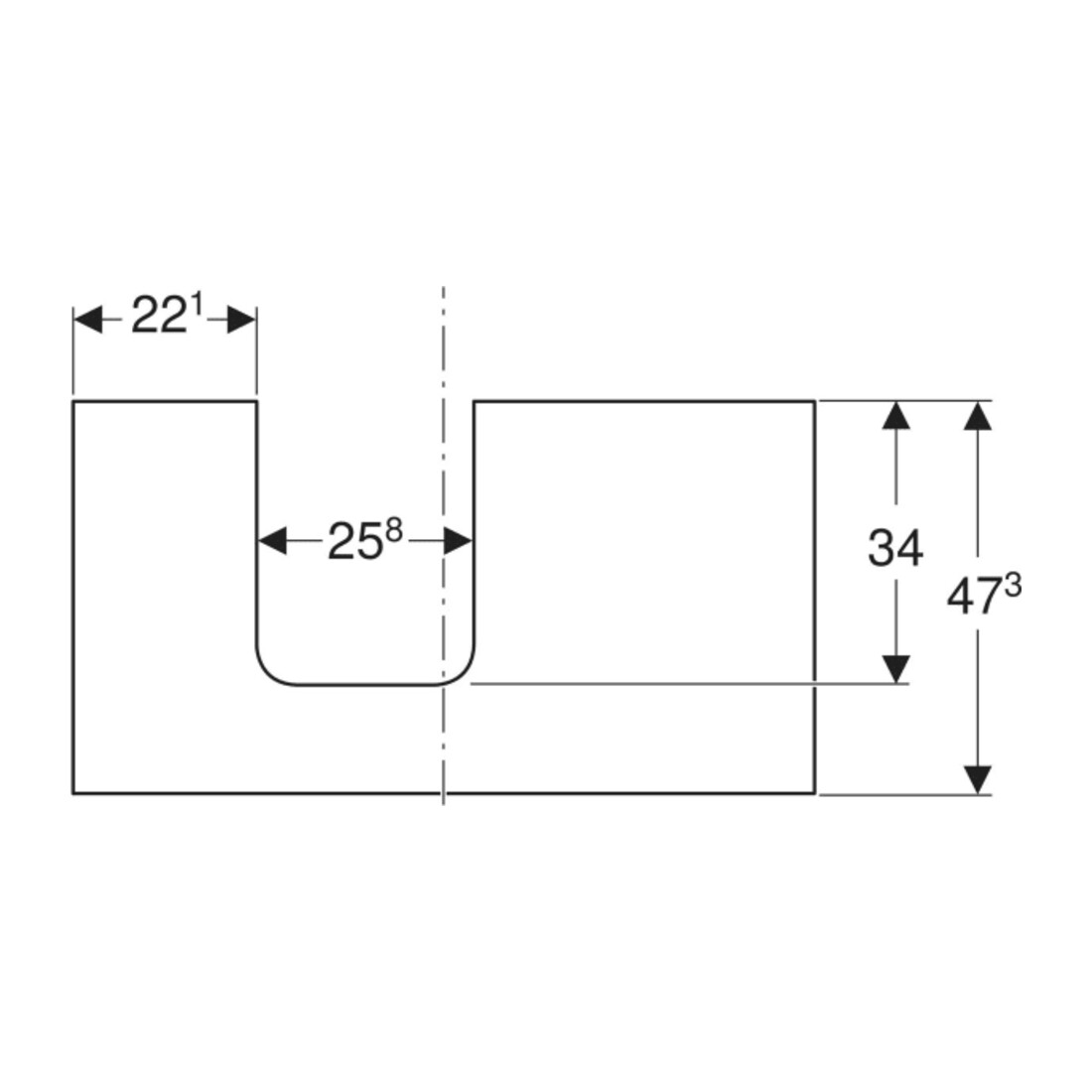 Geberit Plan Vasque One 90x3x47cm, blanc laqué brillant, découpe gauche