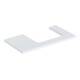 Geberit Plan vasque One 90x3x47cm, blanc laqué, découpe à droite-1
