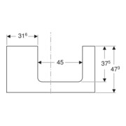 Geberit Plan vasque One 90x3x47cm, blanc laqué, découpe à droite-4