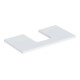 Geberit Plan vasque One 90x3x47cm, blanc laqué, découpe centrale-1