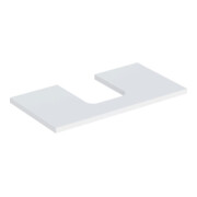 Geberit Plan vasque One 90x3x47cm, blanc laqué, découpe centrale
