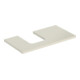 Geberit Plan vasque One 90x3x47cm, sable-gris/H I P, découpe gauche-1