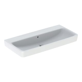 Geberit Plan vasque Renova 100x48 cm, sans robinet, avec trop-plein, blanc