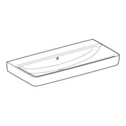 Geberit Plan vasque Renova 100x48 cm, sans robinet, avec trop-plein, blanc-2