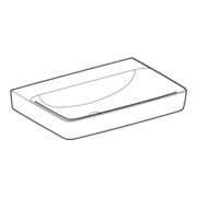 Geberit Plan Vasque Renova 70x48 cm, sans robinet, sans trop-plein, blanc KeraTect-5