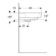 Geberit Plan Vasque Renova 70x48 cm, sans robinet, sans trop-plein, blanc KeraTect