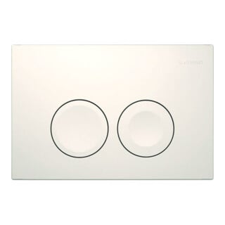 Geberit Plaque de commande Delta 25 blanc alpin, pour chasse 2 volumes