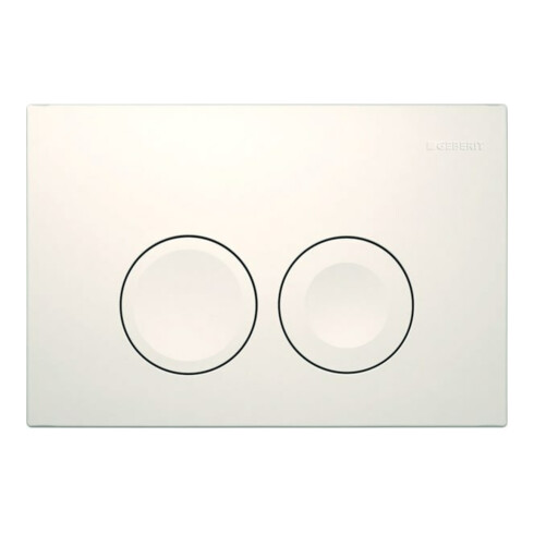 Geberit Plaque de commande Delta 25 blanc alpin, pour chasse 2 volumes