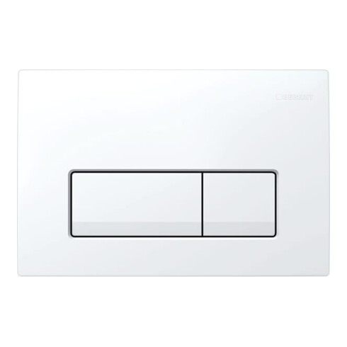 Geberit Plaque de commande Delta 50 blanc alpin, pour chasse 2 volumes