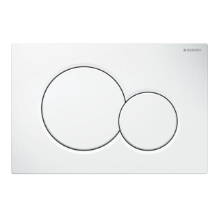 Geberit Plaque de commande Sigma 01 blanche, pour chasse double, plastique