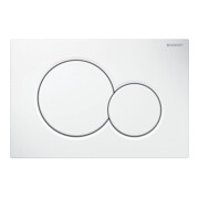 Geberit Plaque de commande Sigma 01 blanche, pour chasse double, plastique